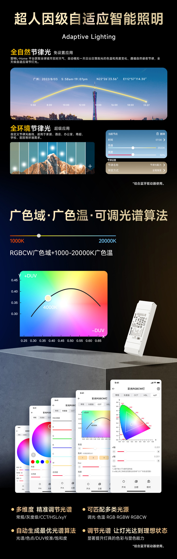 小雷RGBCW蓝牙电源